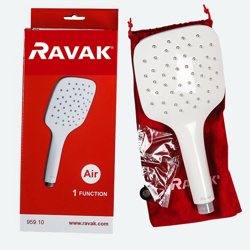 Душова лійка RAVAK Air однорежимна 120x120мм пластикова біла X07P351