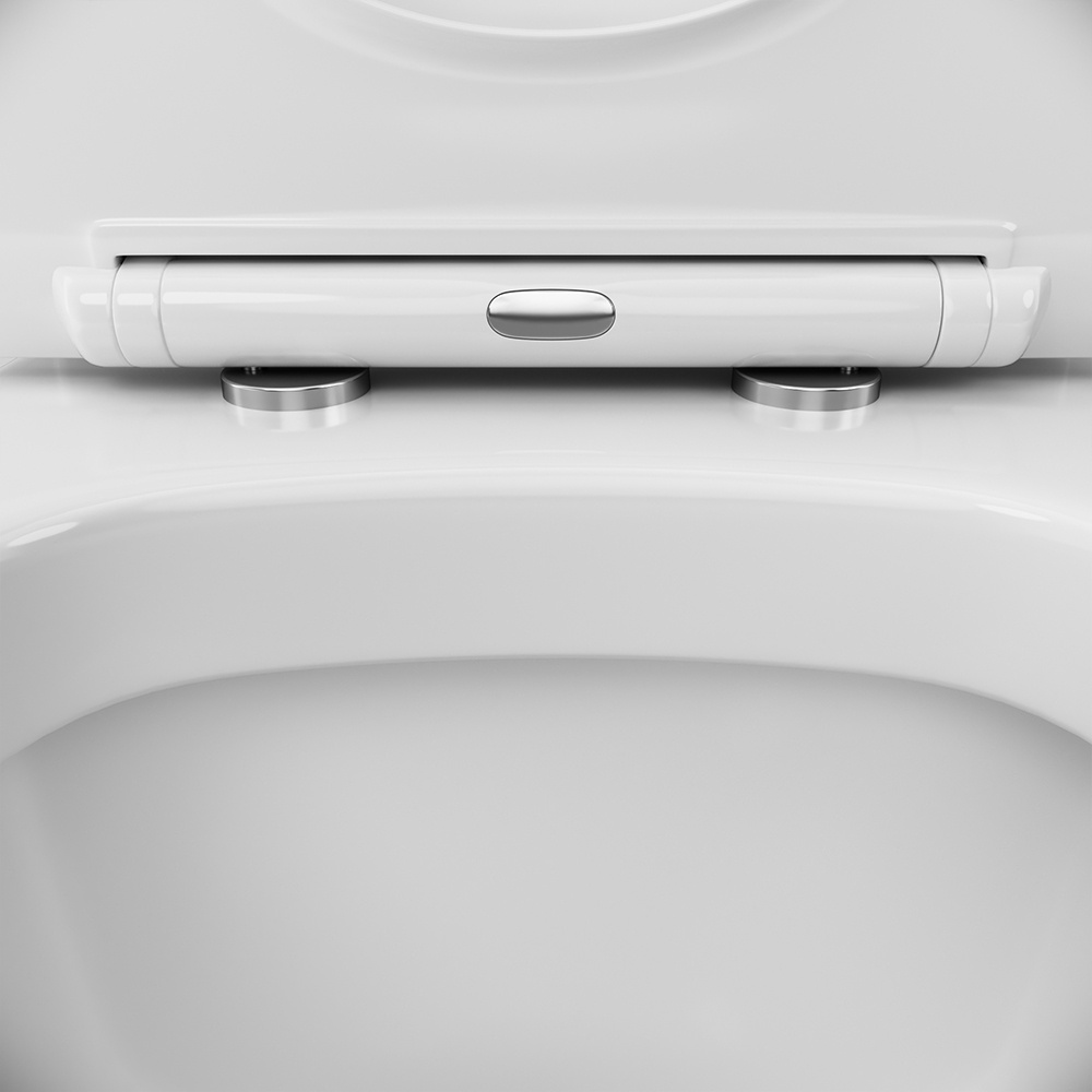Унитаз-компакт напольный безободковый белый AM.PM X-Joy сиденье микролифт выпуск в стену C85A8700SC