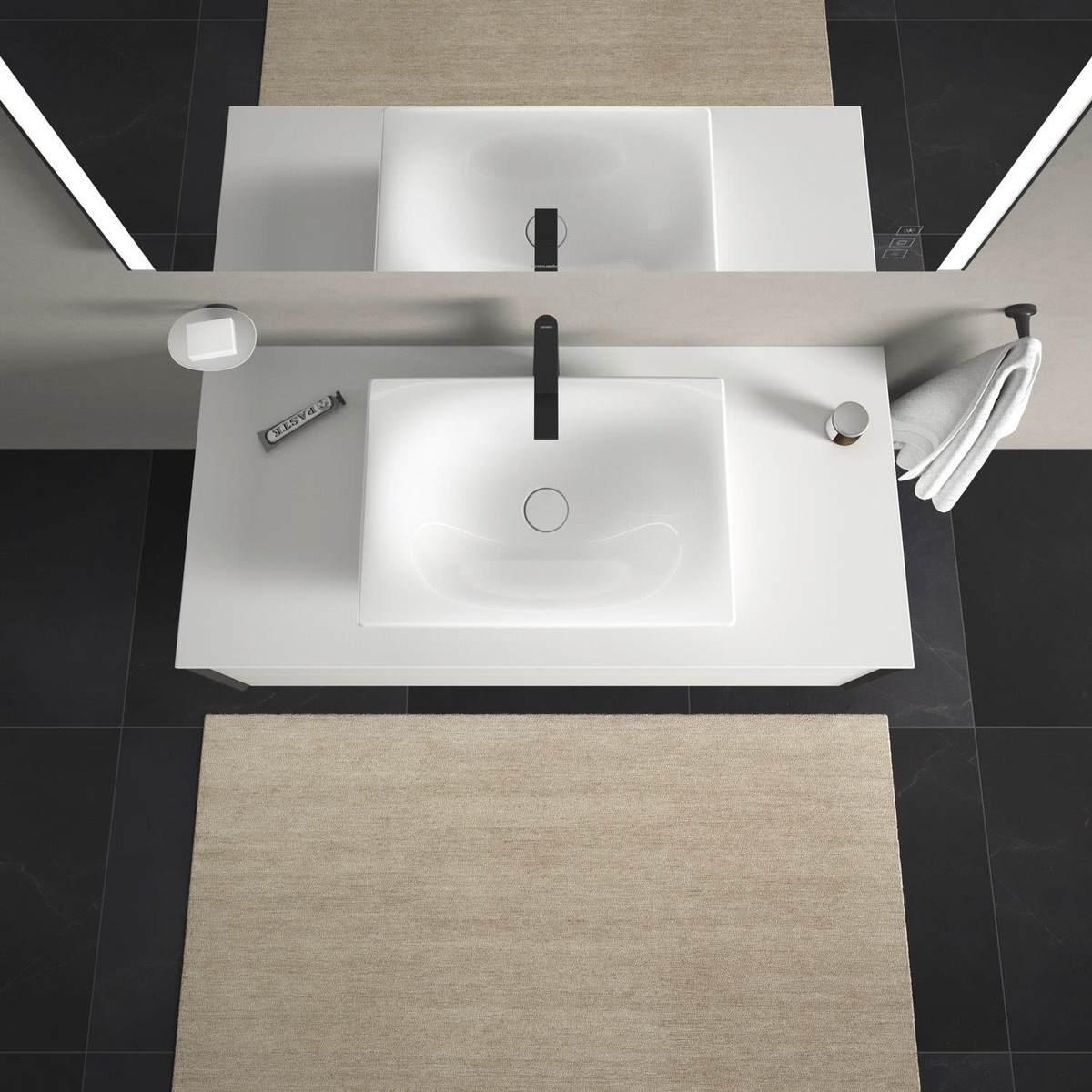 Умивальник накладний DURAVIT Viu 600x415x150мм прямокутний білий 2358600000