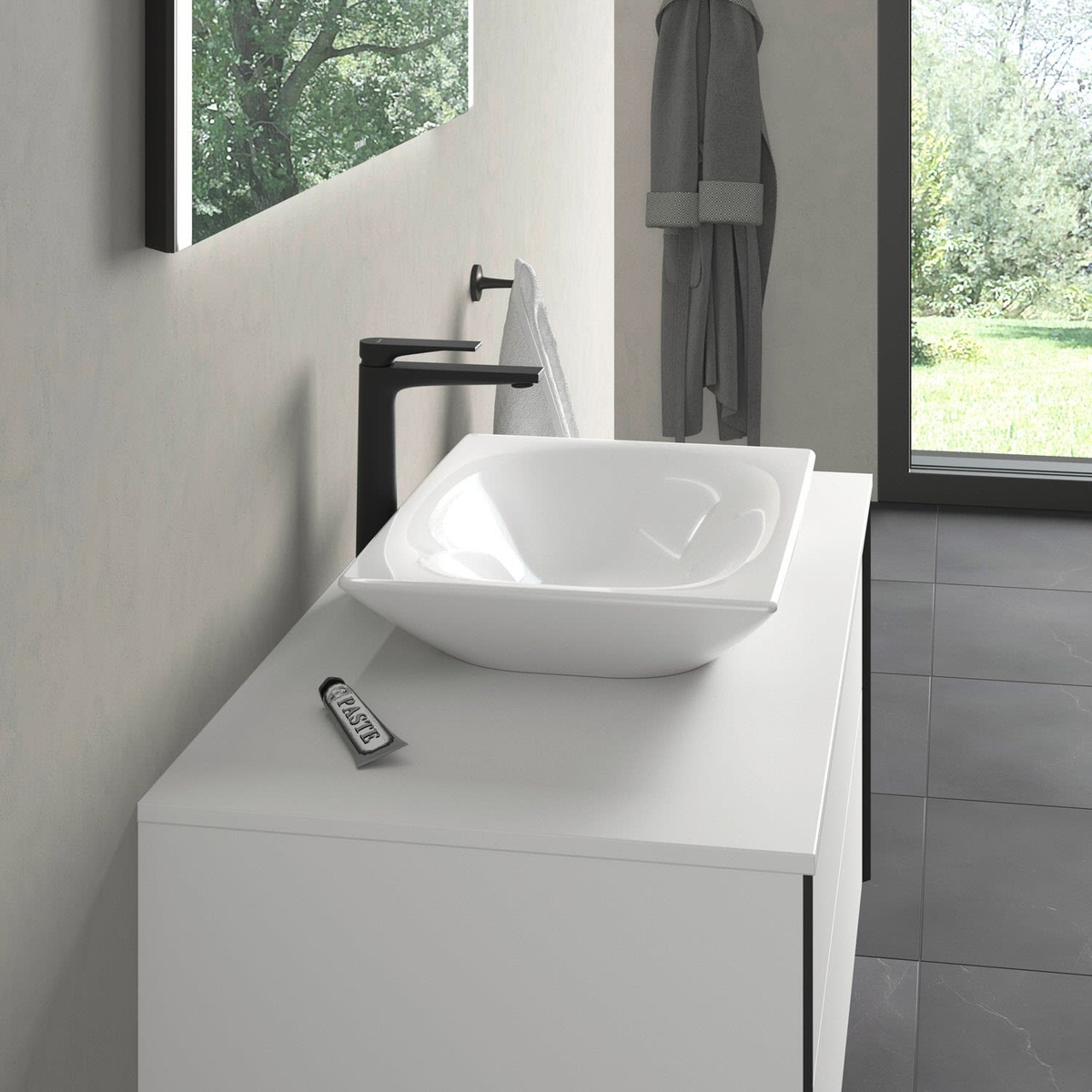 Умывальник накладной DURAVIT Viu 600x415x150мм прямоугольный белый 2358600000