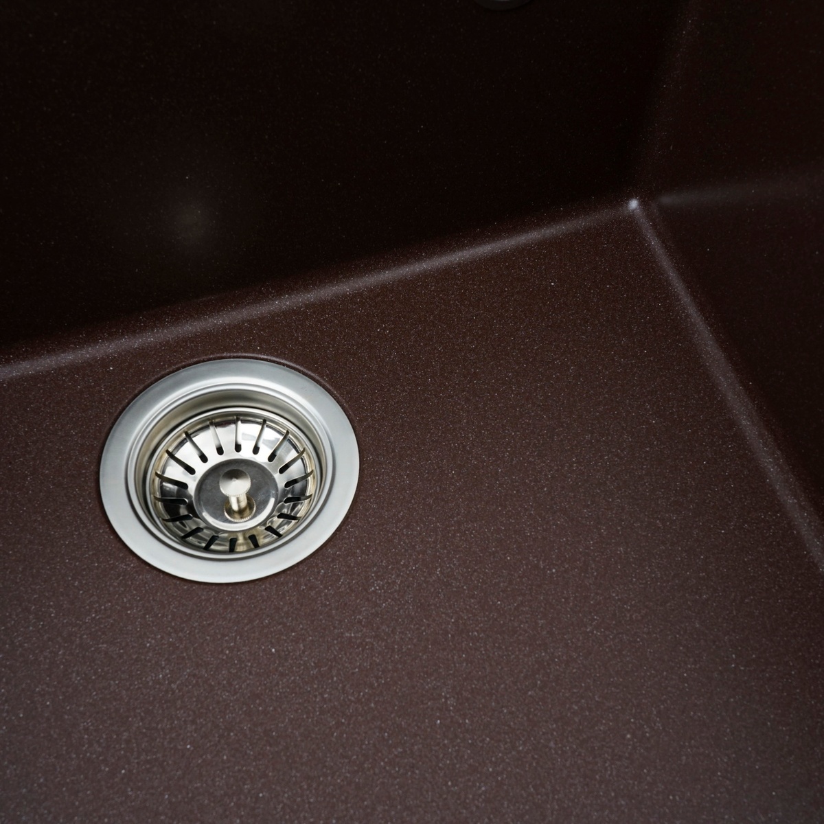 Мийка для кухні гранітна прямокутна PLATINUM 5444 OASIS 540x440x200мм врізна під стільницю без сифону коричнева PLS-A30768