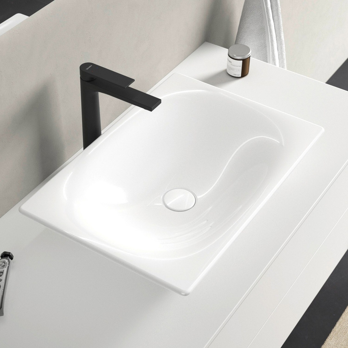 Умивальник накладний DURAVIT Viu 600x415x150мм прямокутний білий 2358600000