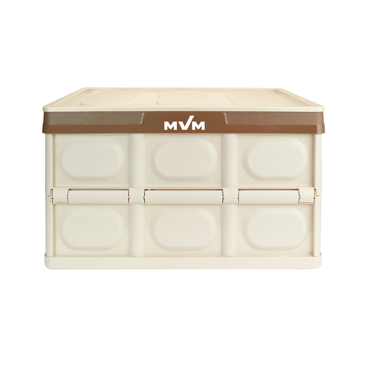 Ящик для хранения с крышкой MVM пластиковый бежевый 230x290x420 FB-1 30L BEIGE
