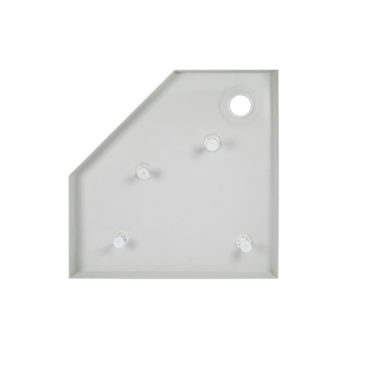 Піддон для душової кабіни Q-TAP Diamond DIAMOND309912 90x90x12см п'ятикутний акриловий із сифоном білий