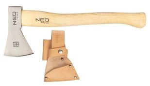 Топор универсальный Neo Tools Bushcraft рукоятки ясень 34.5см 400г кожаный чехол