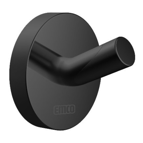 Крючок настенный одинарный EMCO Round округлый металлический черный 437513300