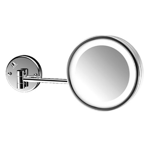 Косметическое зеркало с подсветкой EMCO Spiegel круглое подвесное металлическое хром 109500118