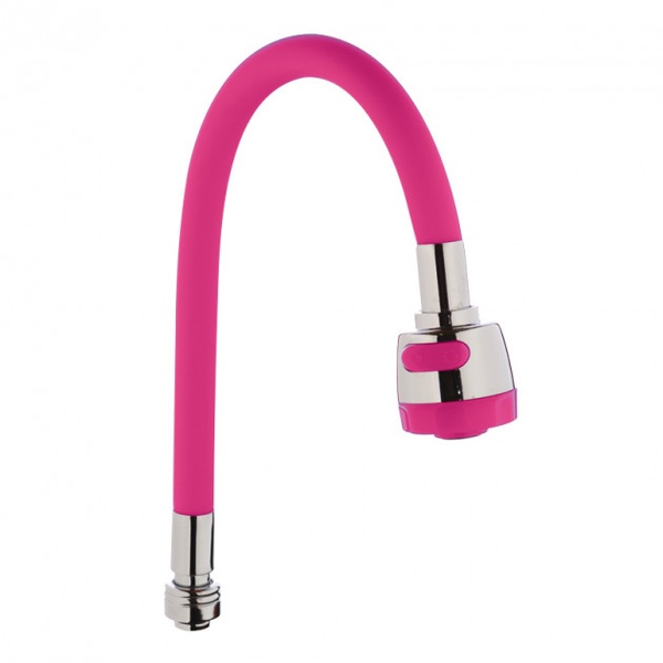 Излив для смесителя WEZER гибкий рефлекторный для кухни 50см розовый WKC-058-ROSE RED