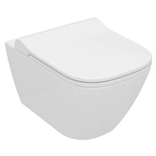 Унітаз підвісний безобідковий білий VOLLE SOLO із сидінням з мікроліфтом 13-55-111
