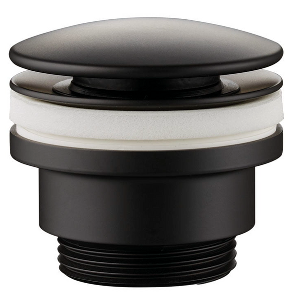 Донный клапан Click-Clack для раковины PAFFONI Light 63.5мм без перелива металл 1 1/4" матовый черный ZSCA050NO