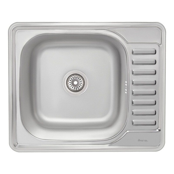 Кухонна мийка металева прямокутна IMPERIAL 480мм x 580мм мікротекстура 0.8мм із сифоном IMP584808MICDEC