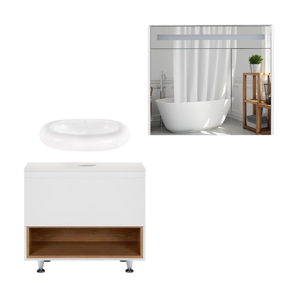 Набор мебели в ванную Q-TAP Robin белый QT044RO42977