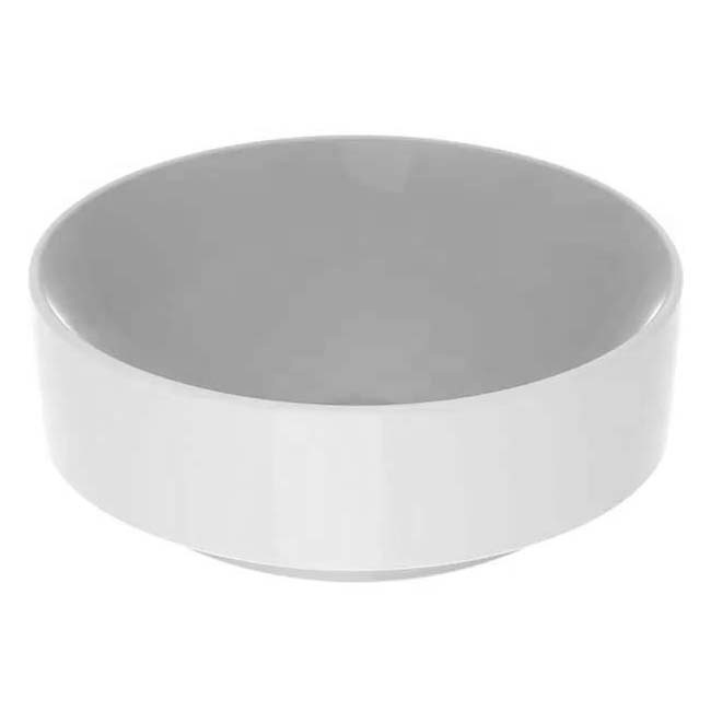 Раковина чаша накладная на тумбу в ванную 400мм x 400мм GEBERIT VariForm белый круглая 500.768.01.2