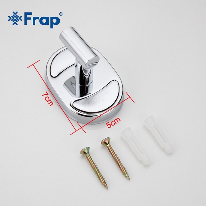 Крючок настенный одинарный FRAP F1905-1 округлый металлический хром