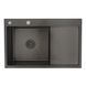 Мийка для кухні із нержавіючої сталі прямокутна накладна GAPPO 780x500x215мм матова 0.8мм чорна із сифоном GS 7850-6R 1 з 9
