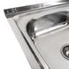 Мийка для кухні із нержавіючої сталі прямокутна накладна PLATINUM 8050 L ПОЛИРОВКА 800x500x160мм глянцева 0.7мм із сифоном PLS-A558 4 з 5