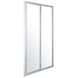 Дверь стеклянная для душевой ниши раздвижная двухсекционная EGER 120см x 195см прозрачное стекло 5мм профиль хром 599-153(h) 1 из 6