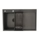 Мойка для кухни из нержавеющей стали прямоугольная накладная GAPPO 780x500x215мм матовая 0.8мм черная с сифоном GS 7850-6R 3 из 9