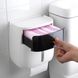 Держатель для туалетной бумаги с крышкой с полкой MVM округлый пластиковый черный BP-16 white/black 10 из 13