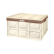 Ящик для хранения с крышкой MVM пластиковый бежевый 230x290x420 FB-1 30L BEIGE 4 из 7