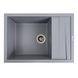 Мийка для кухні гранітна прямокутна PLATINUM 7050 CASCADA 700x500x200мм без сифону сіра PLS-A42102 1 з 8