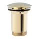Донний клапан Click-Clack для раковини OMNIRES 66мм із переливом метал 1 1/4" глянцевий золотий A706GL 1 з 2