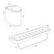 Набір аксесуарів для ванної MVM №7 округлий пластиковий сірий MVM-MH-07 white/gray 2 з 13