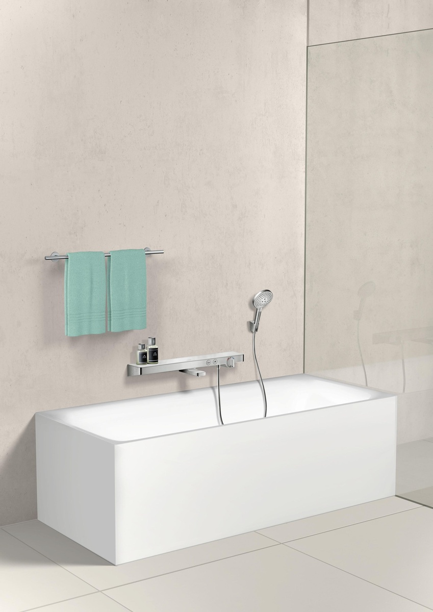Змішувач для ванної із термостатом HANSGROHE ShowerTablet Select білий/хром латунь 13183400