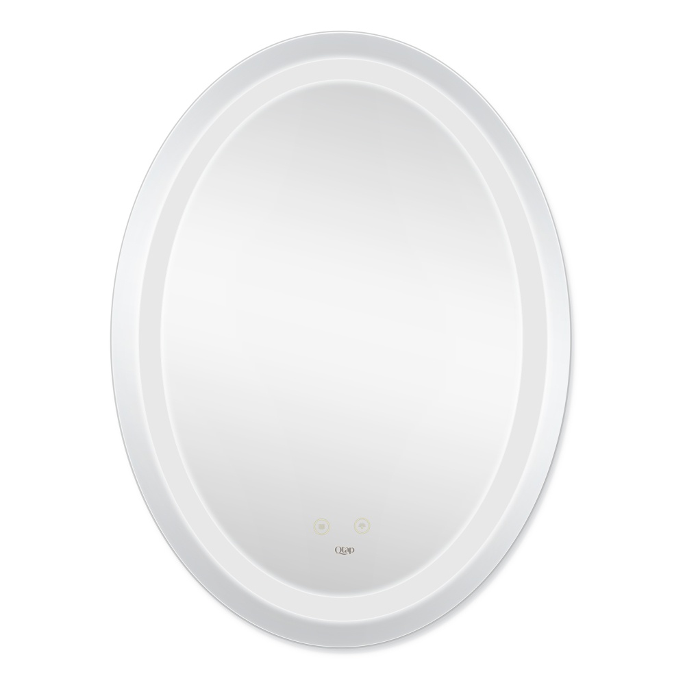 Зеркало овальное в ванную Q-TAP Mideya 79x59см c подсветкой сенсорное включение антизапотевание QT2078B8051W