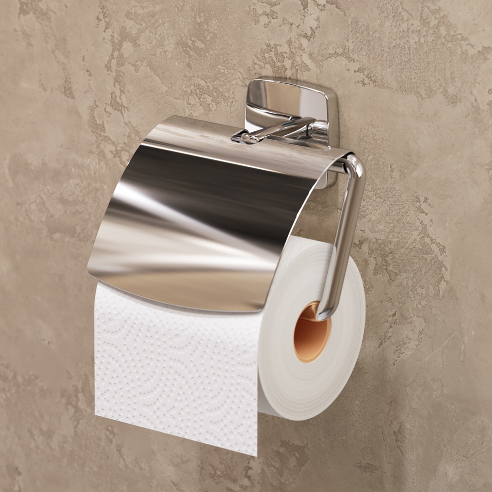 Тримач туалетного паперу із кришкою AM.PM Gem хром метал A90341400