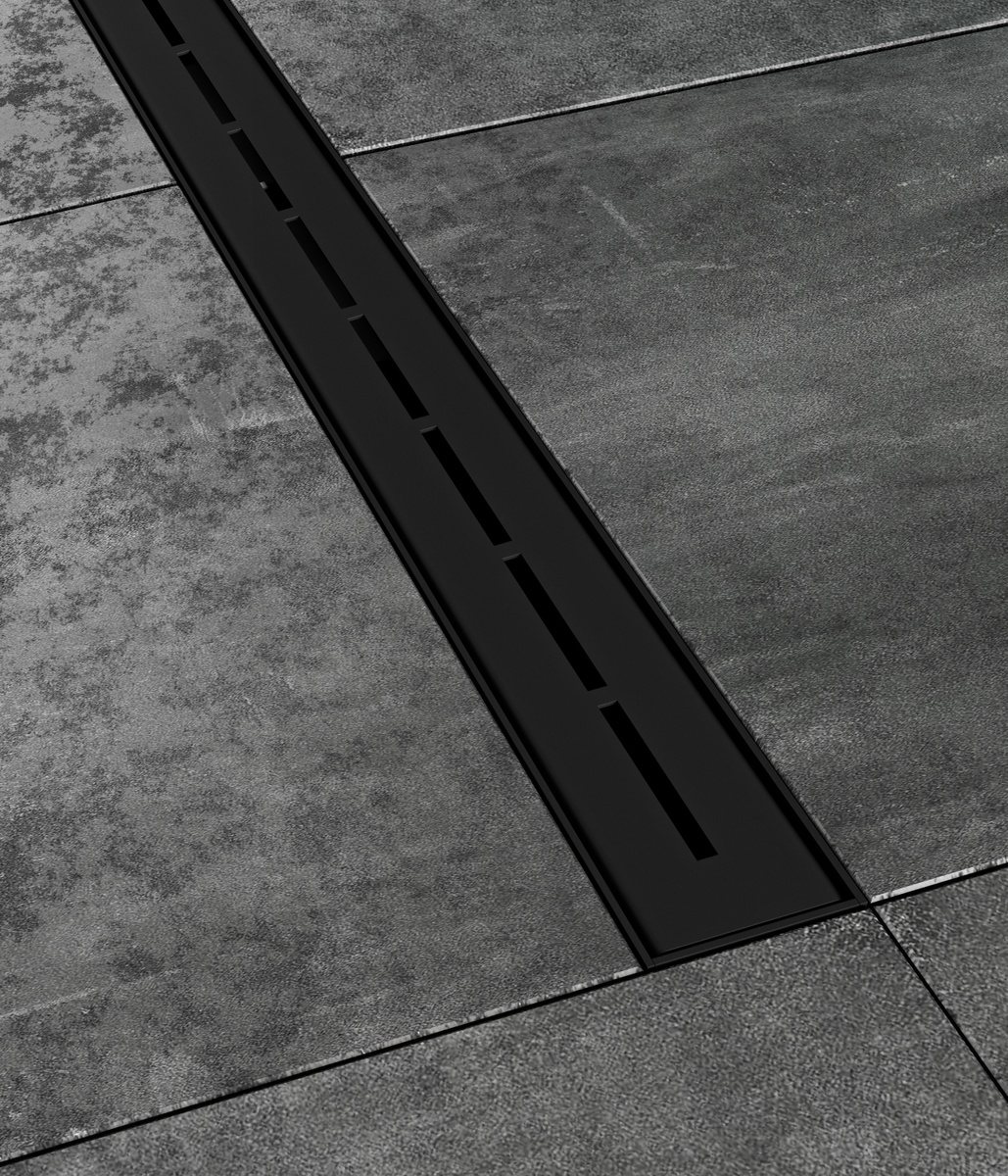 Трап линейный для душа RAVAK OZ Runway 750мм черный X01750