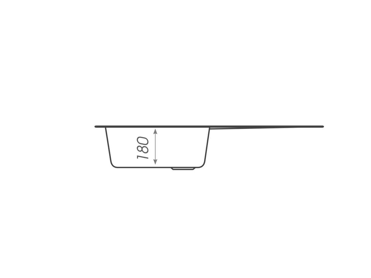 Мойка для кухни гранитная прямоугольная PLATINUM 7850 VERONA 780x500x180мм без сифона серая PLS-A25160