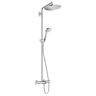 Душова система із термостатом HANSGROHE CROMA SELECT із верхнім душем та виливом латунь хром 26792000