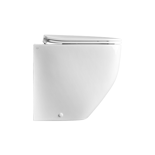 Унитаз напольный безободковый белый без бачка AXA White Jam без сиденья выпуск в стену 3312601