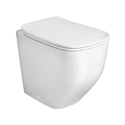 Унитаз напольный безободковый белый без бачка AXA White Jam без сиденья выпуск в стену 3312601