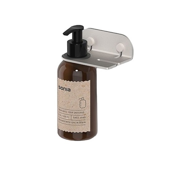 Дозатор для жидкого мыла SONIA Quick настенный на 200мл округлый пластиковый сатин 185672