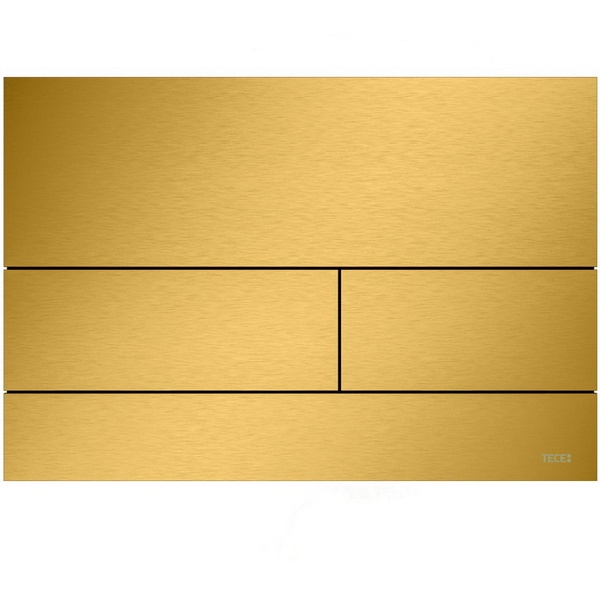 Кнопка слива для инсталляции TECE Square II металлическая двойная матовая золотая 9240838
