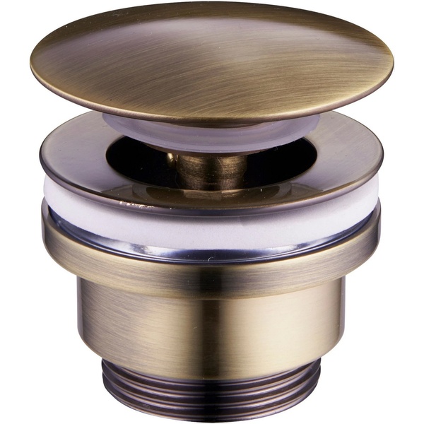 Донний клапан натискний для раковини MEXEN без переливу латунь 1 1/4" матований бронзовий MEX-79930-30