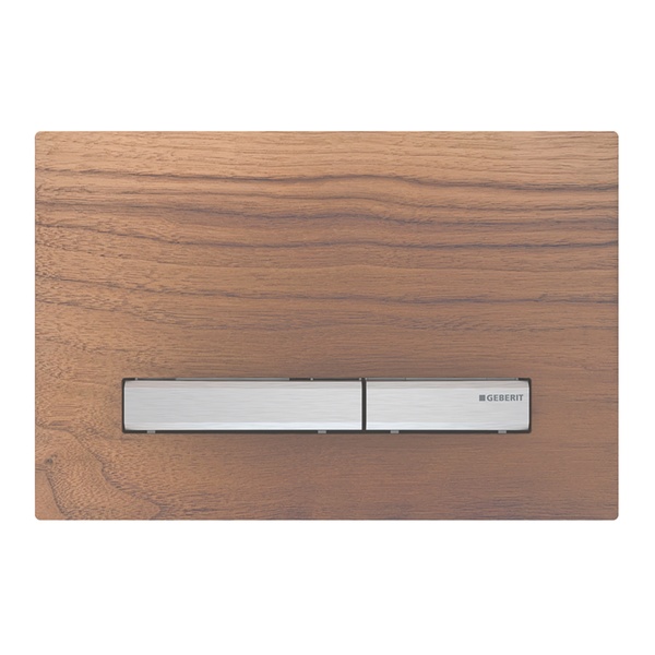 Кнопка зливу для інсталяції GEBERIT Sigma50 дерев'яна подвійна глянцева коричнева 115.788.JX.2