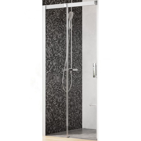 Двері для душової ніші RAVAK Matrix MSD2-120 L скляні розсувні двосекційні 195x120см прозорі 6мм профіль сатин 0WLG0U00Z1