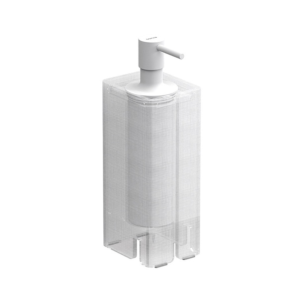 Дозатор для жидкого мыла SONIA Luce 182725 настольный на 200мл прямоугольный пластиковый белый