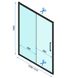 Дверь стеклянная для душевой ниши раздвижная двухсекционная REA RAPID SLIDE 130 130x195см прозрачное стекло 6мм профиль черный REA-K6403 2 из 6