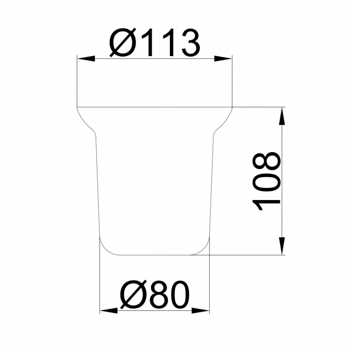 Колба для ершика для унитаза (без щетки) FRAP округлый стеклянный белый F753