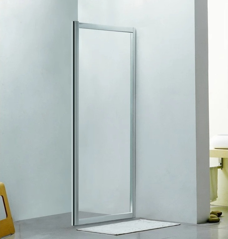 Перегородка стеклянная для душа боковая 89.5x195см EGER LEXO стекло прозрачное 6мм 599-900/1