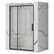 Двері скляні для душової ніші універсальні розпашні двосекційні REA RAPID SWING 195x120см прозоре скло 6мм профіль чорний REA-K6413 1 з 6