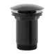 Донний клапан натискний для раковини OMNIRES із переливом метал 1 1/4" матований чорний A706BL 1 з 2