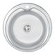 Мийка для кухні із нержавіючої сталі кругла WEZER 510x510x180мм матова 0.6мм із сифоном 510(0.6)S 1 з 4