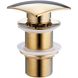 Донный клапан нажимной для раковины MEXEN 68мм без перелива латунь прямоугольный 1 1/4" глянцевый золотой MEX-79916-50 1 из 2