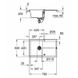Кухонная мойка композитная прямоугольная GROHE 780мм x 500мм черный с сифоном 31639AT0 2 из 4
