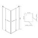 Кабина для душа квадратная угловая двухдверная без поддона EGER RUBIK 90x90x190см прозрачное стекло 8мм профиль хром 599-333/1(2 коробки) 2 из 5